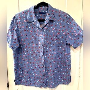 KAREN Scott American flag button up Size XL M1.2